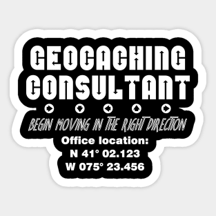 Geocaching Consultant White Text Sticker